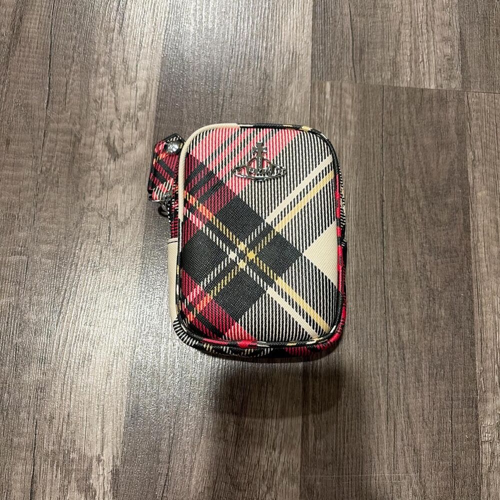 Vivienne Westwood Derby Tartan Coated Canvas Pouch